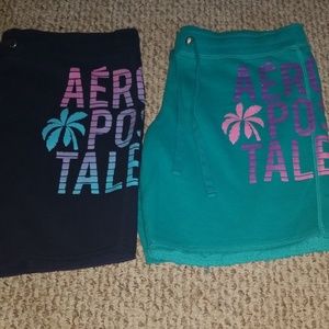2 pair of Bermuda style sweat shorts